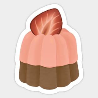 Strawberry canele Sticker